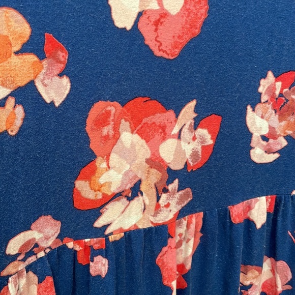 Cynthia Rowley blue dresses with pink flowers - Picture 2 of 2